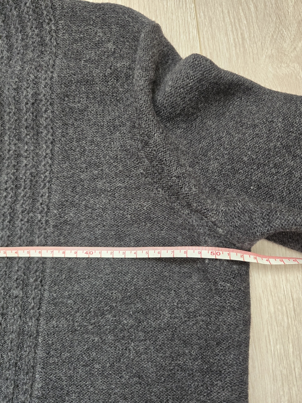 Sarah Spencer Dark Charcoal Shawl Collar Tie-Front Cardigan 100% Wool Size L - Picture 7 of 10